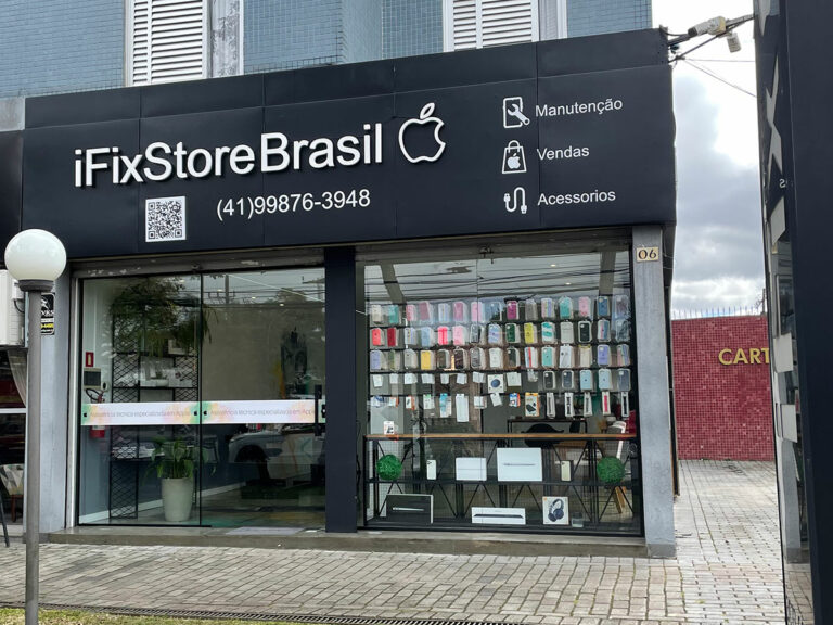 Loja física frente - Quem somos | iFix Store Brasil